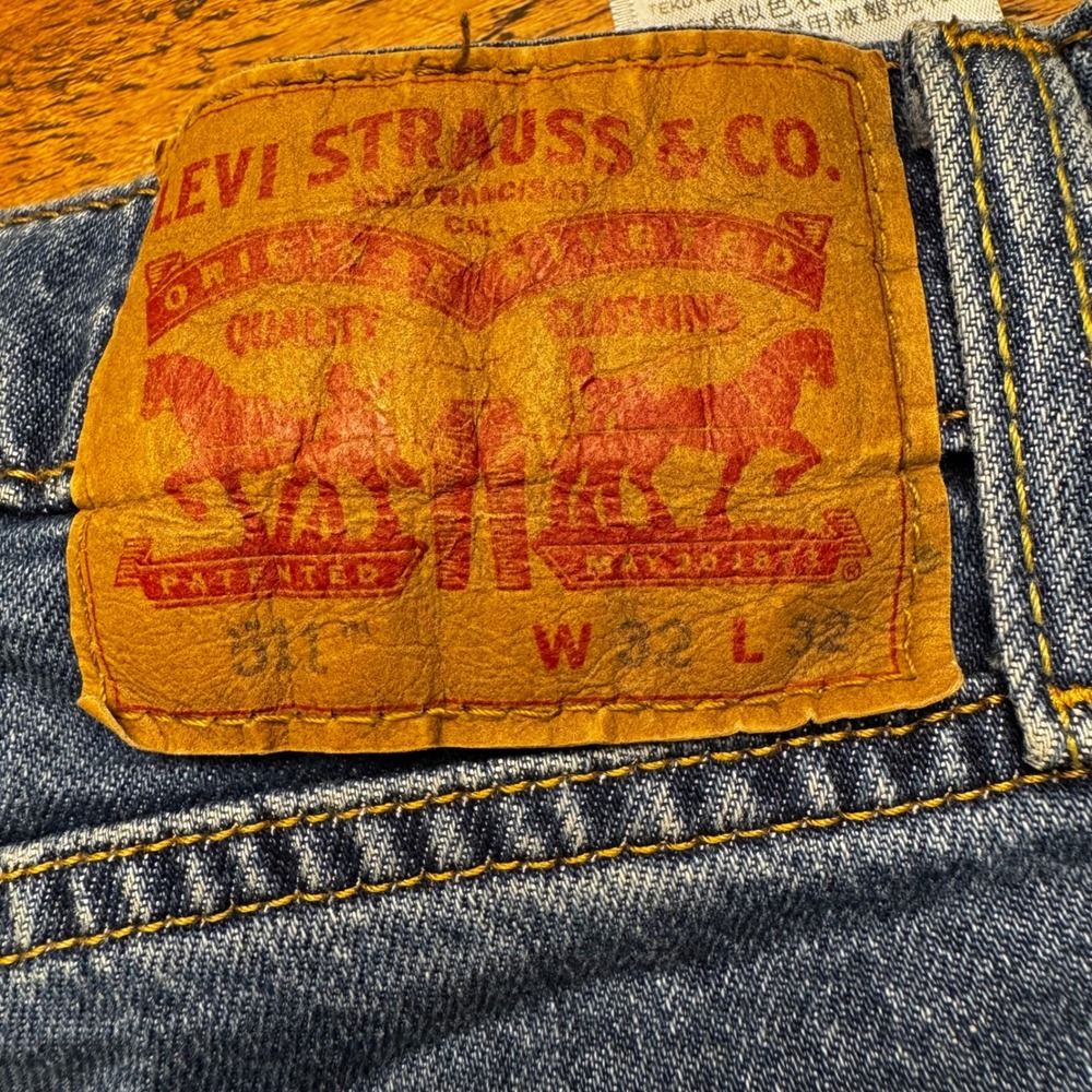 Levis 511 Slim Fit Jeans Mens W32 L32 Medium Wash Blue Denim Pants 04511-1907 - Picture 5 of 5